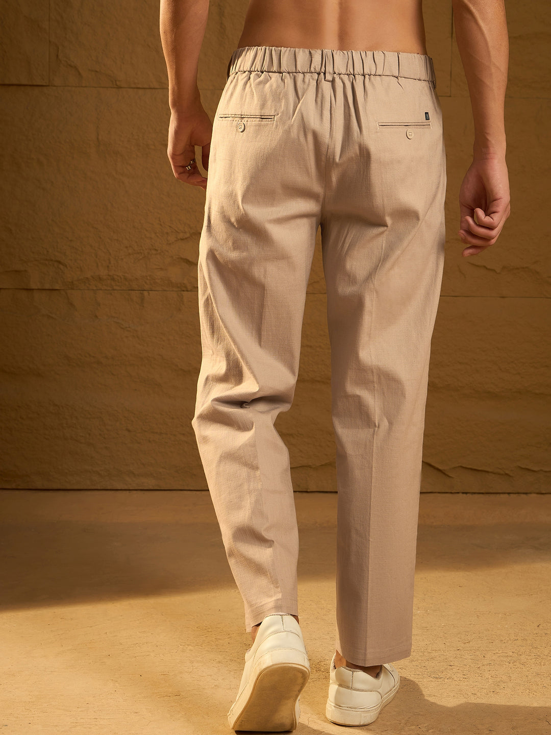 Textured Double Pleated Korean Baggy Fit Trouser