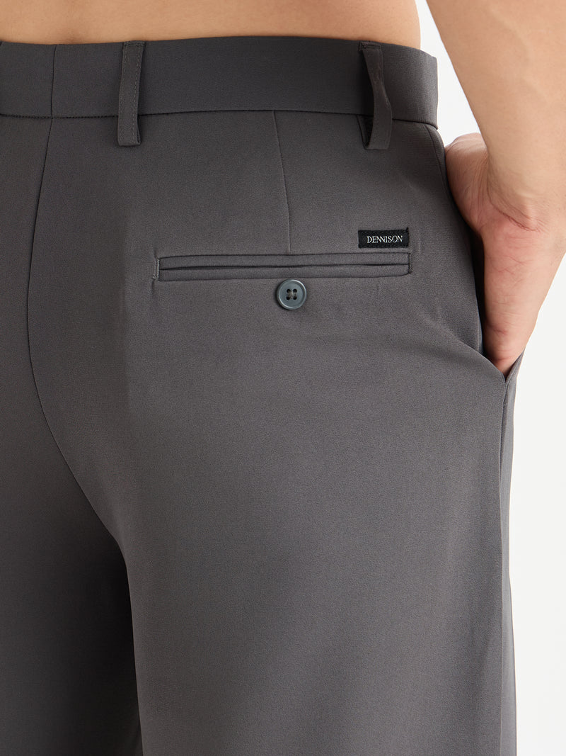 Wide Leg Single Pleat Trousers