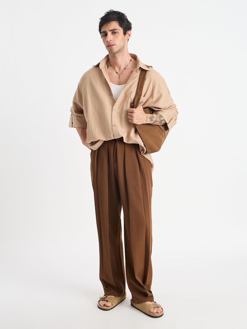 Japanese Three Pleated Trousers