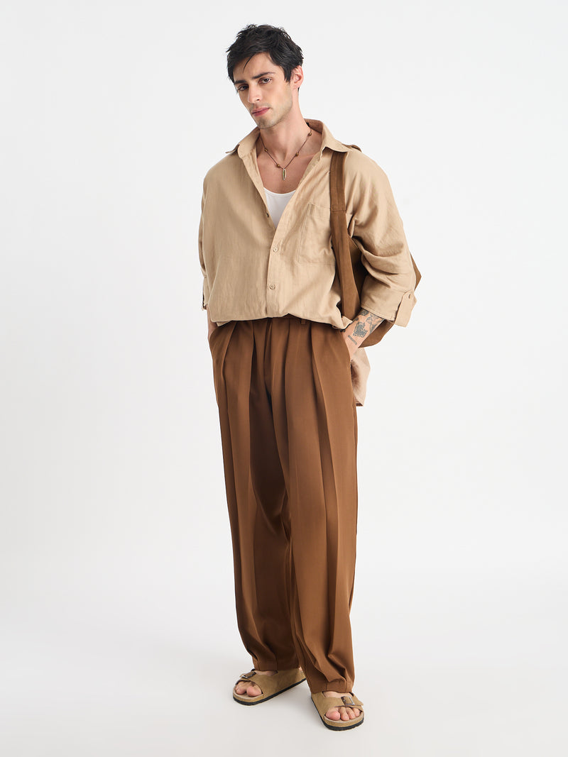 Solid Oversize Fit Kimono Shirt