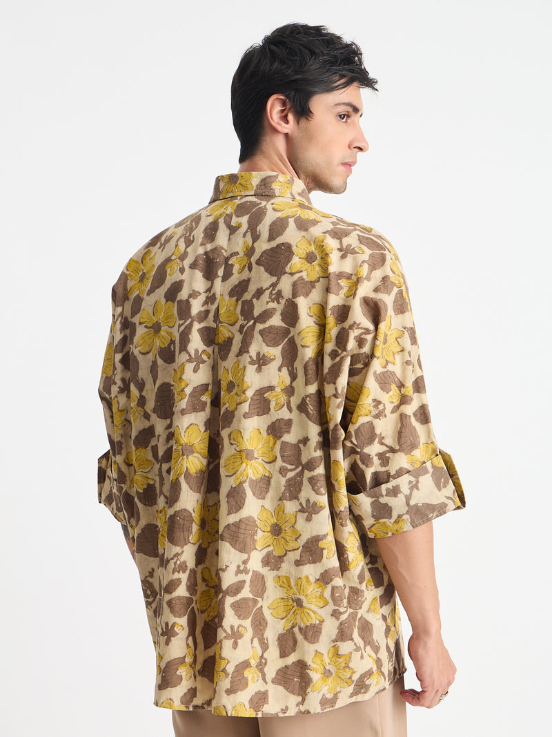 Floral Printed Kimono Shirt