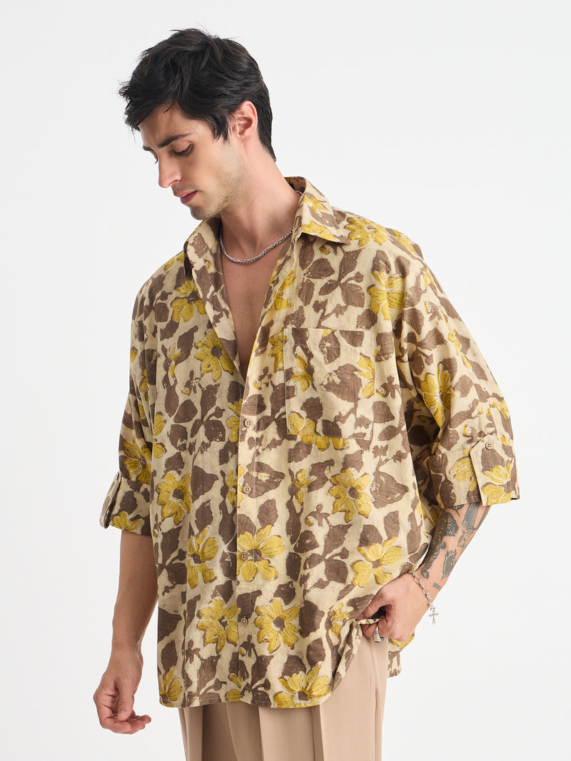 Floral Printed Kimono Shirt