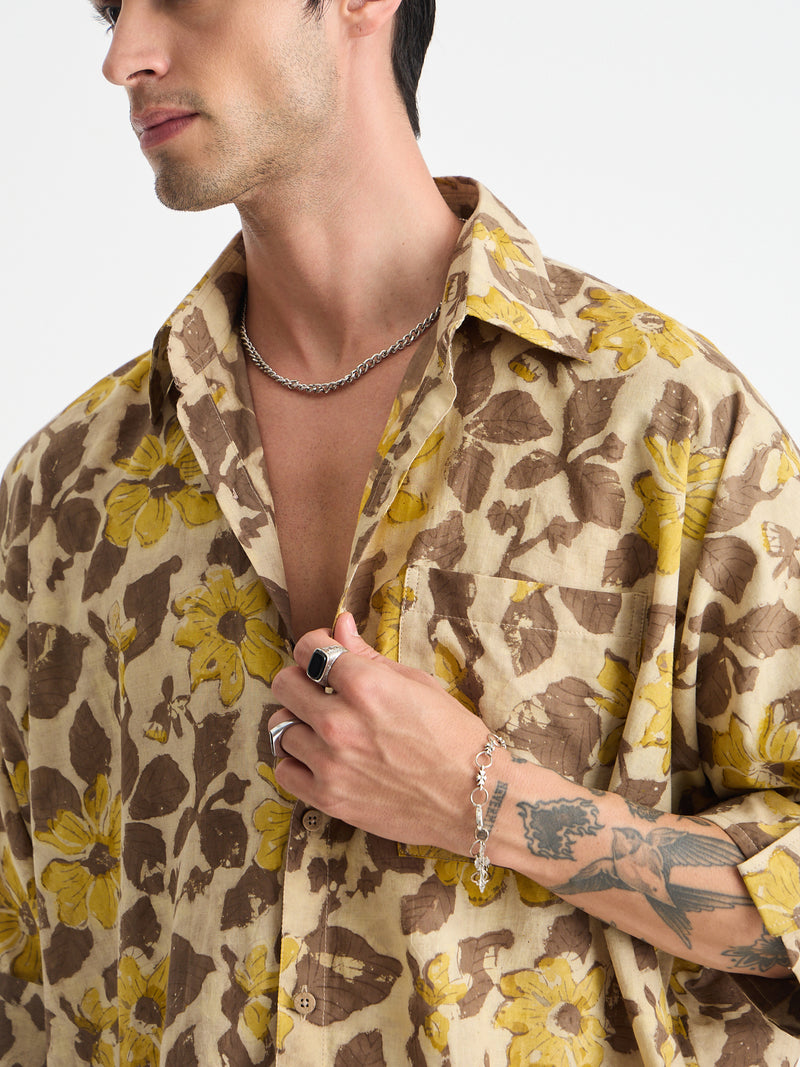 Floral Printed Kimono Shirt