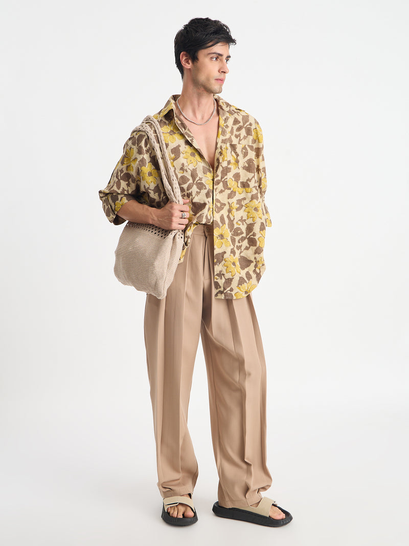 Japanese Three Pleated Trousers