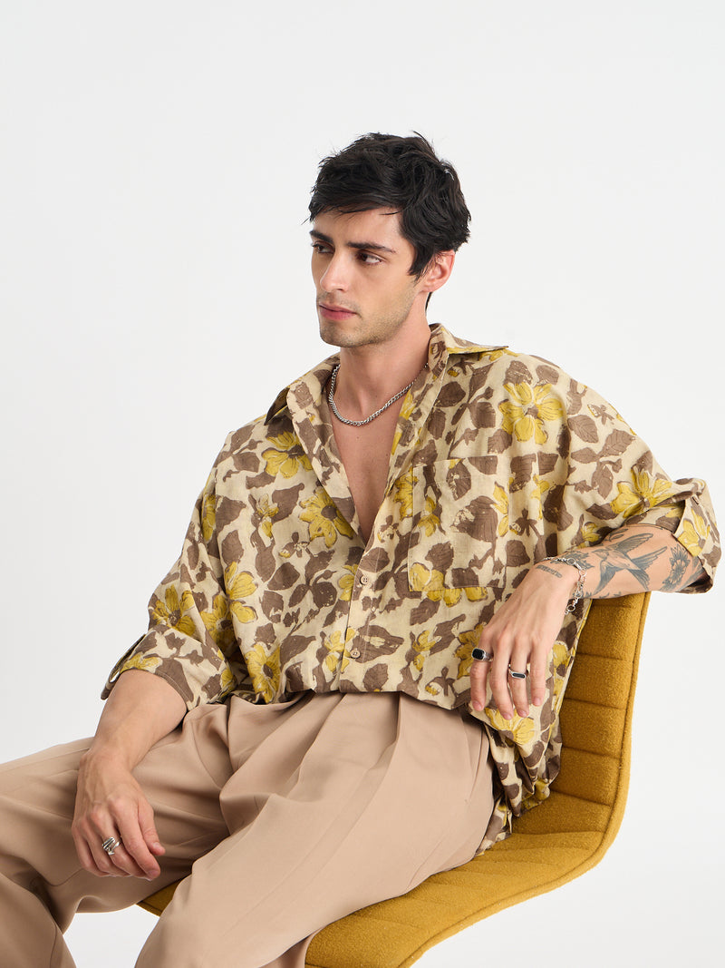Floral Printed Kimono Shirt