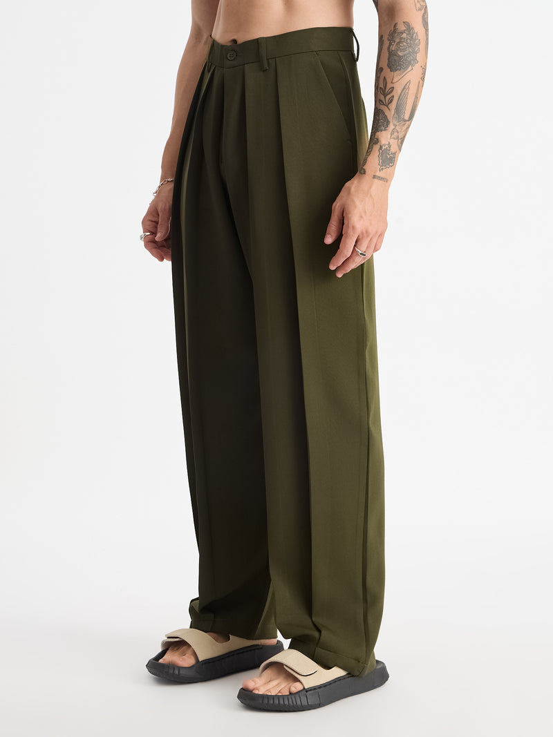 Japanese Three Pleated Trousers