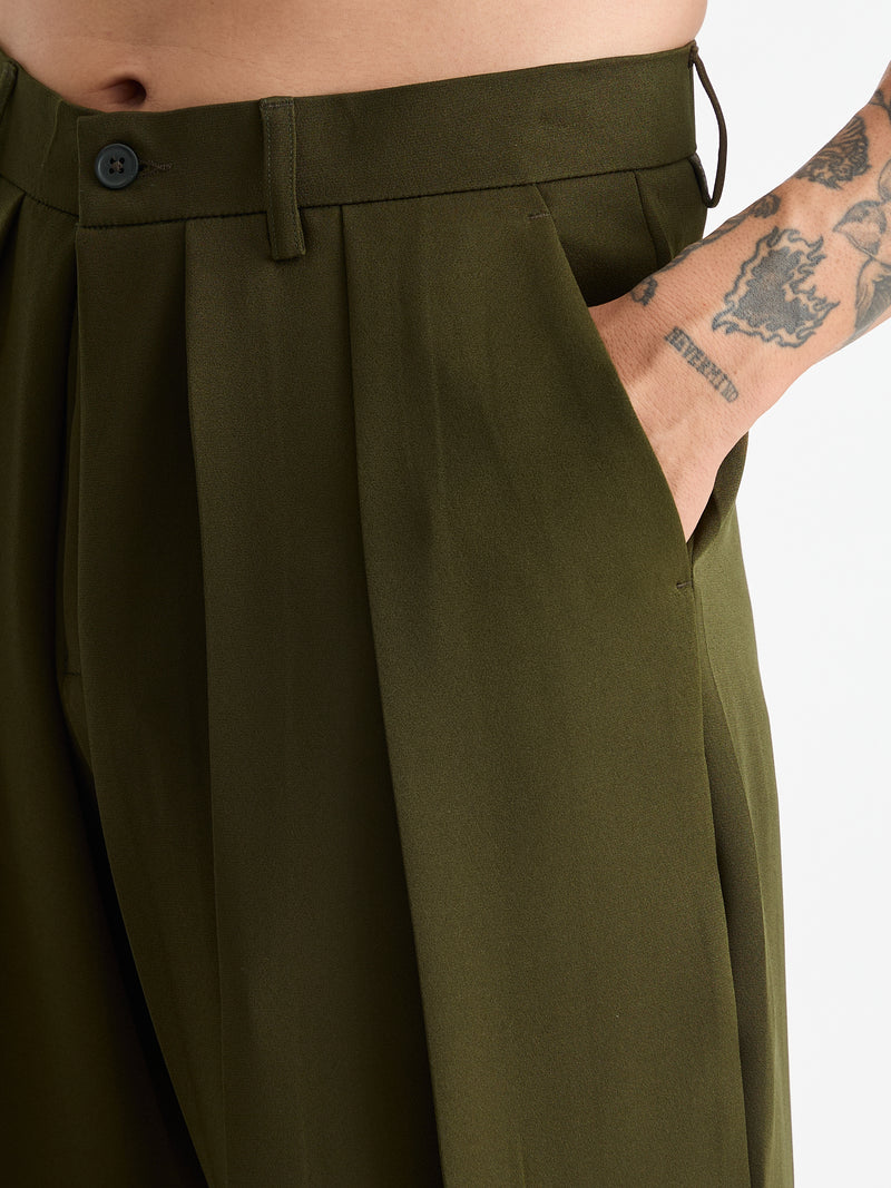 Japanese Three Pleated Trousers