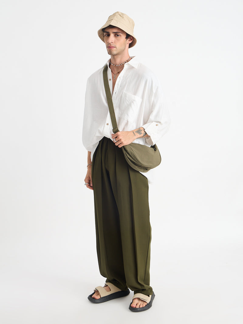 Japanese Three Pleated Trousers