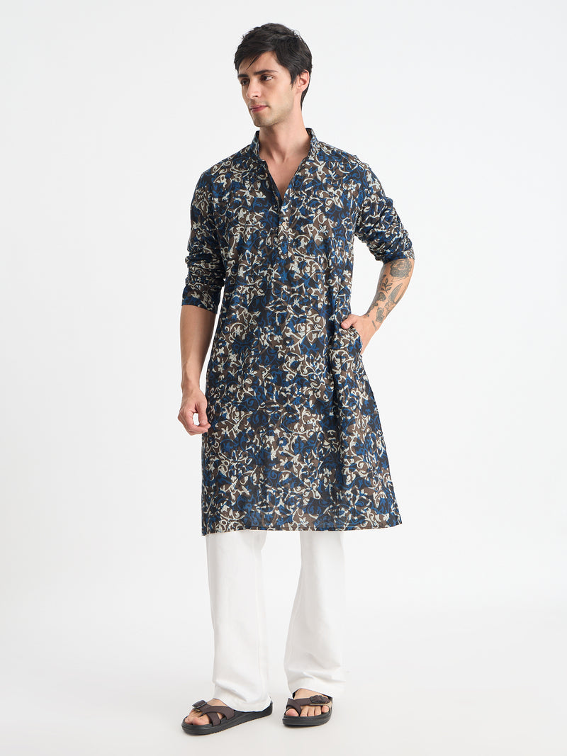 Kalamkari Printed Long Kurta
