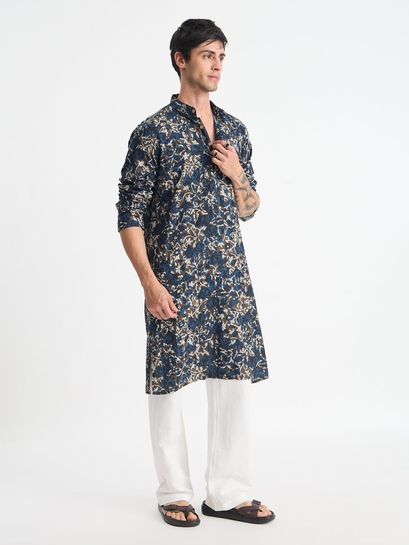 Kalamkari Printed Long Kurta