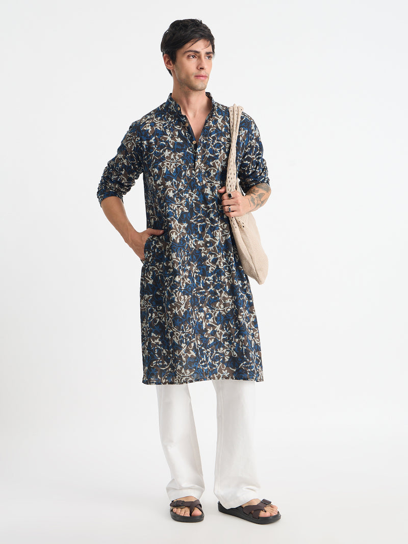 Kalamkari Printed Long Kurta