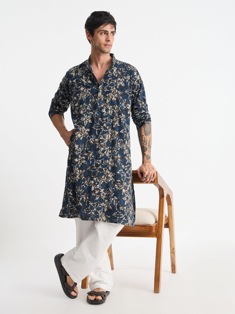 Kalamkari Printed Long Kurta