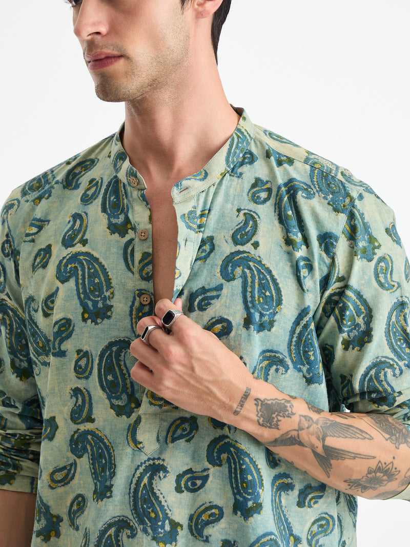 Paisley Block Print Kurta