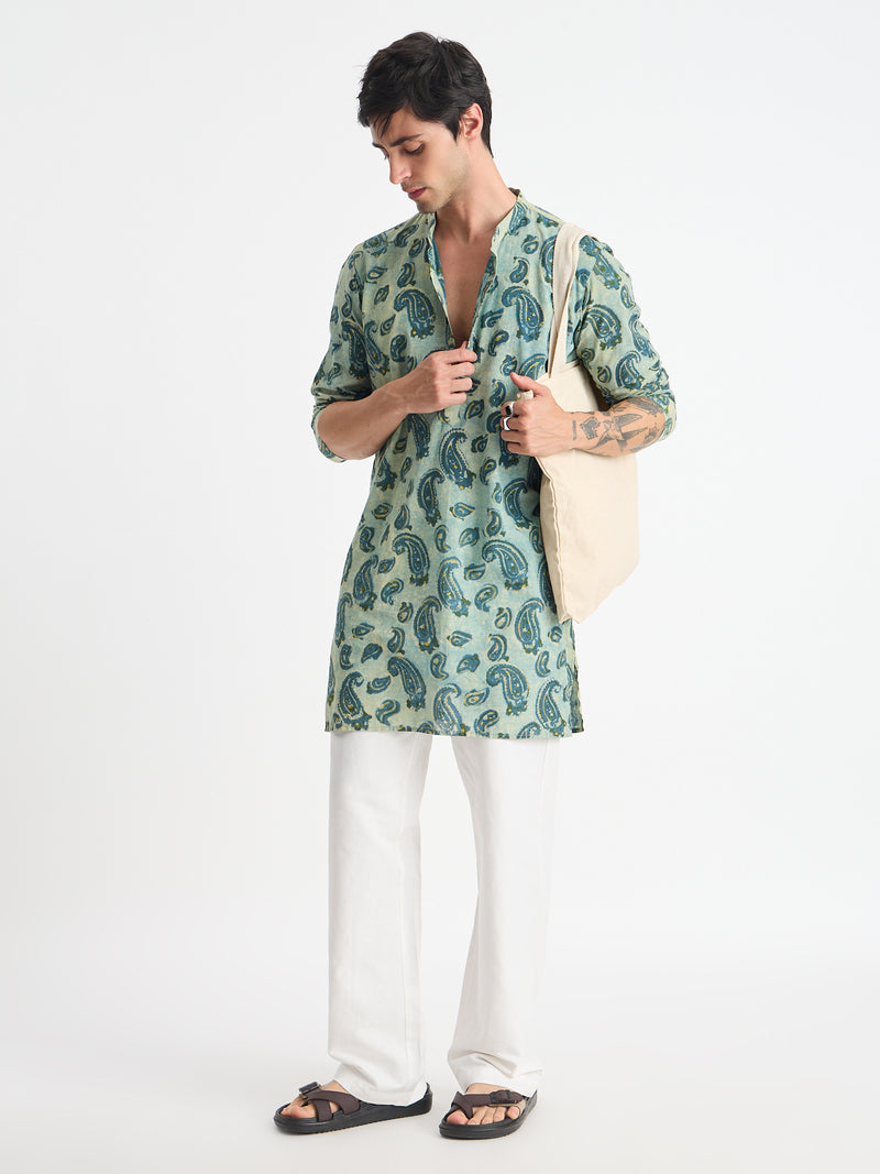 Paisley Block Print Kurta