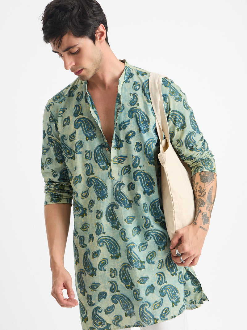 Paisley Block Print Kurta