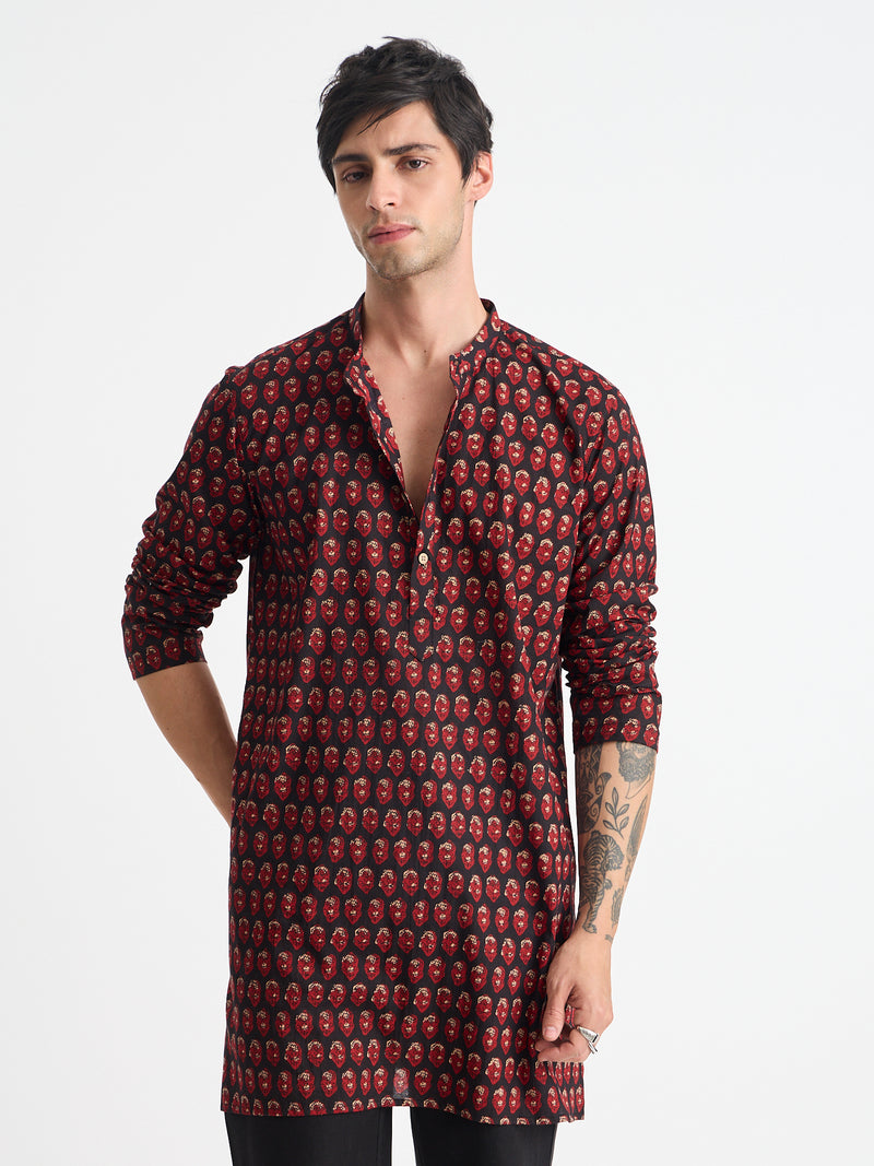 Ethnic Motif Mid-Length Kurta