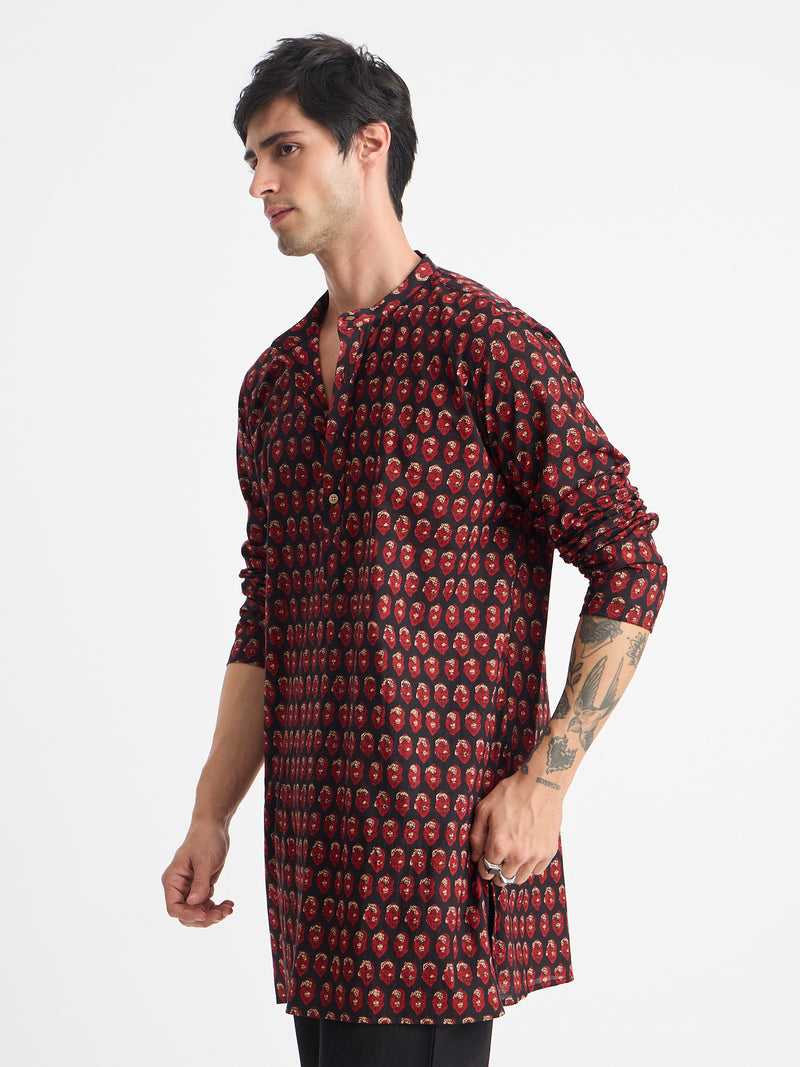Ethnic Motif Mid-Length Kurta