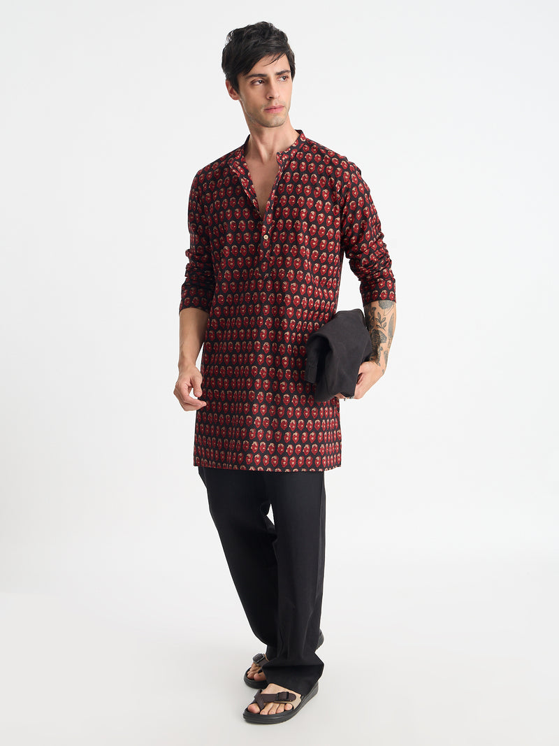 Ethnic Motif Mid-Length Kurta