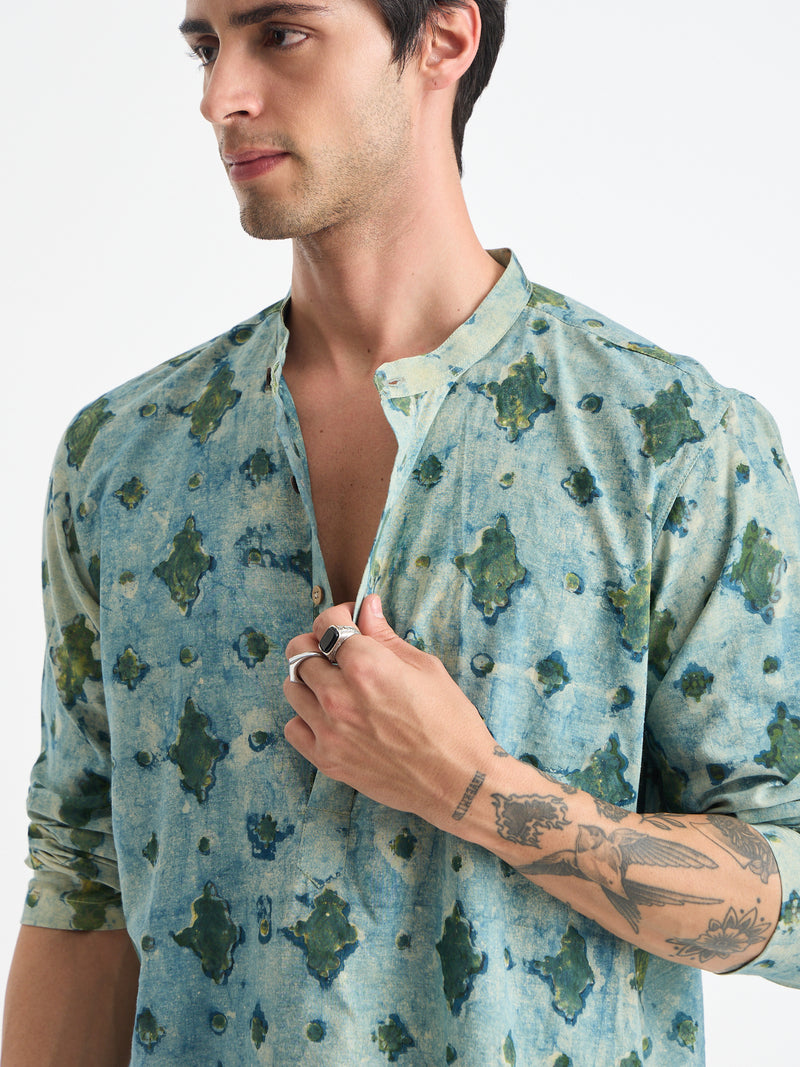 Geometric Motif Printed Kurta