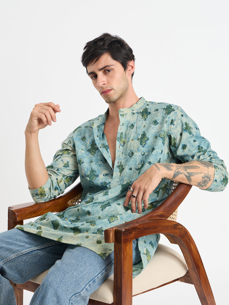 Geometric Motif Printed Kurta