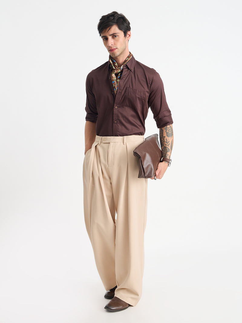 Italian Pleat Baggy Trousers