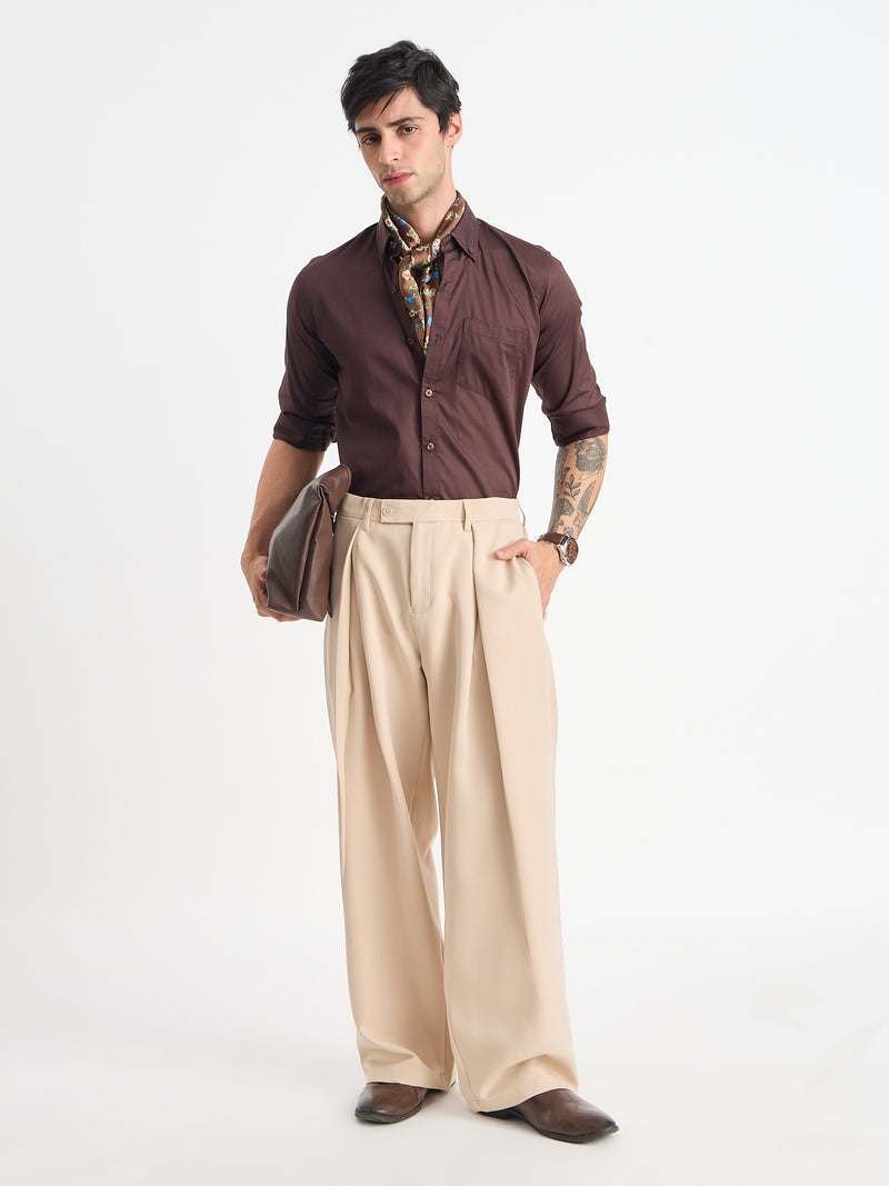 Italian Pleat Baggy Trousers