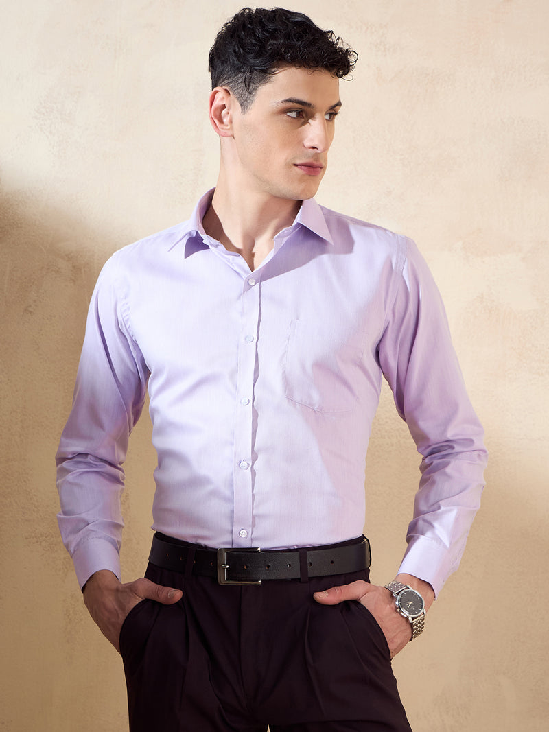 Lavender: Spread Collar Shirt