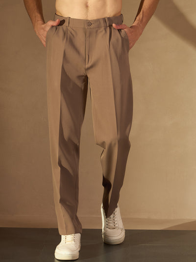 Brown: Baggy Fit Korean Trouser