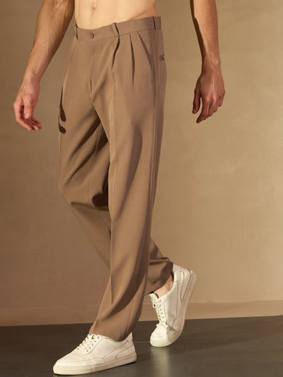 Brown: Baggy Fit Korean Trouser