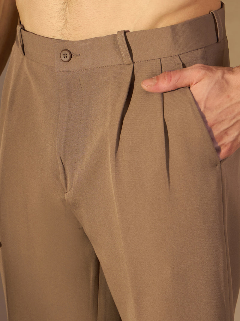 Brown: Baggy Fit Korean Trouser