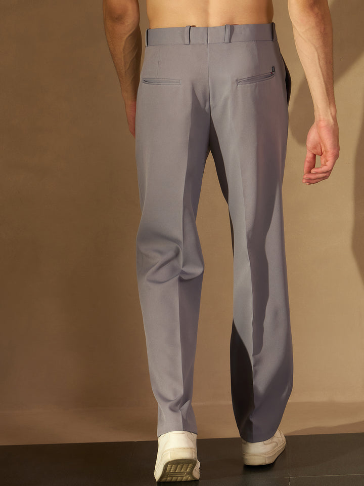 Men's Ash Grey Korean Baggy Loose Fit Trouser