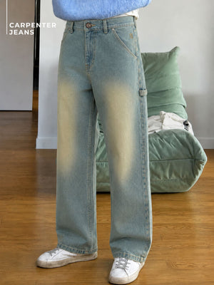 Blue Baggy Fit Carpenter Jeans