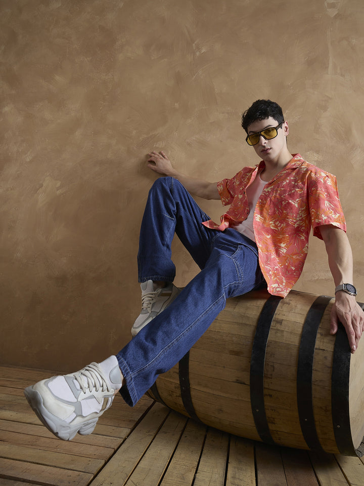 Blue: Baggy Fit Cargo Jeans