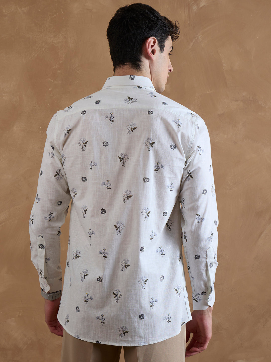 Off White: Floral Printed Shirt