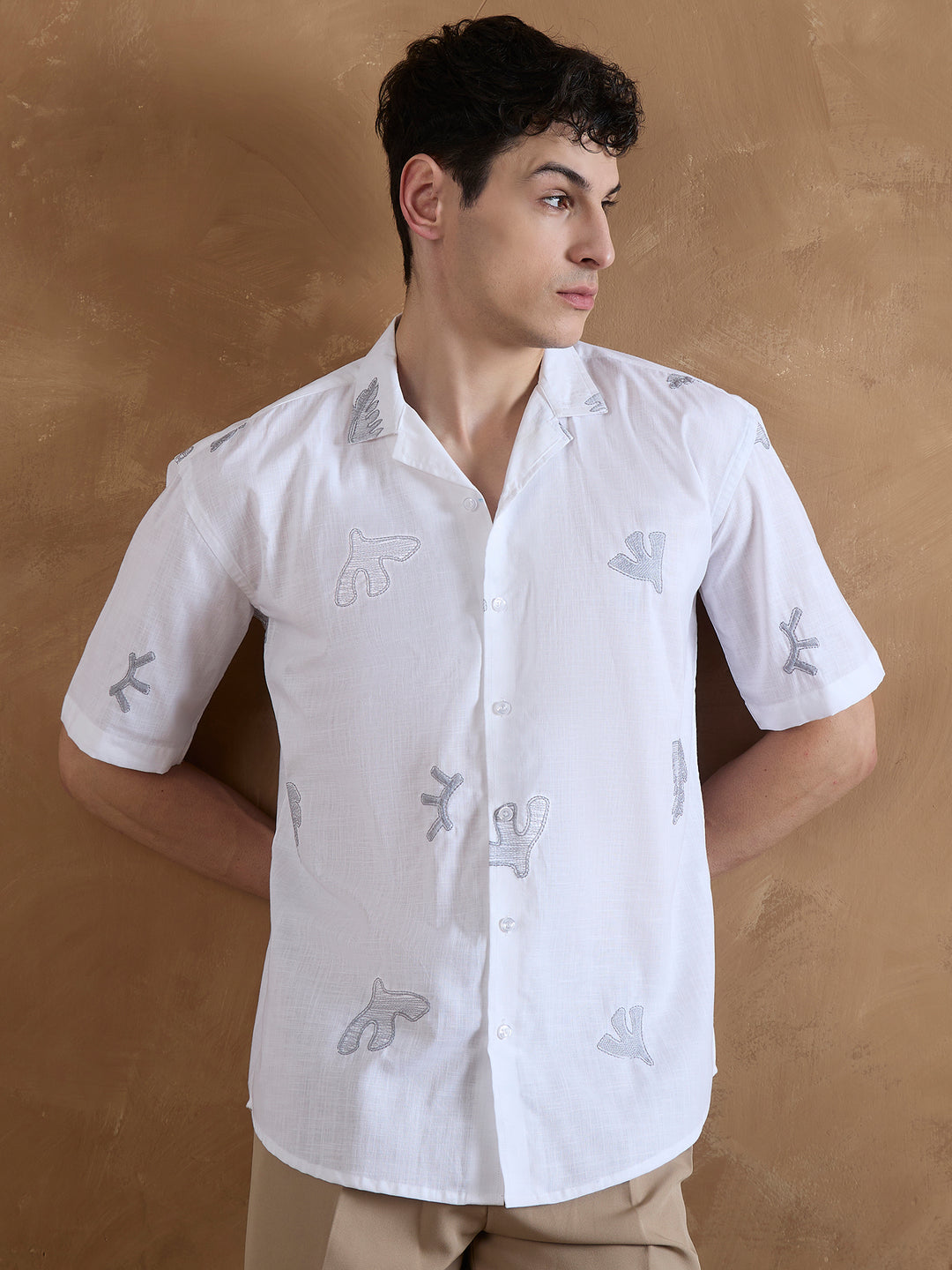 White: Embroidered Shirt
