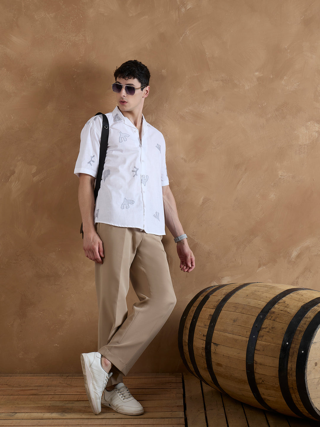 White: Embroidered Shirt
