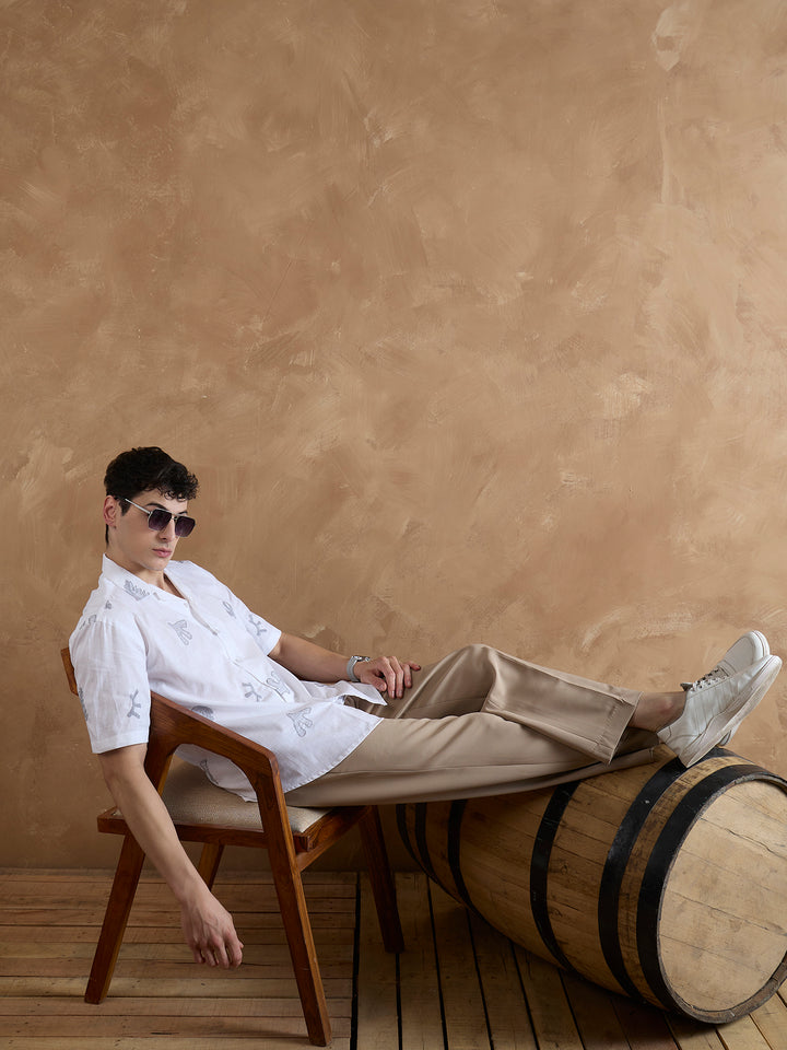 White: Embroidered Shirt