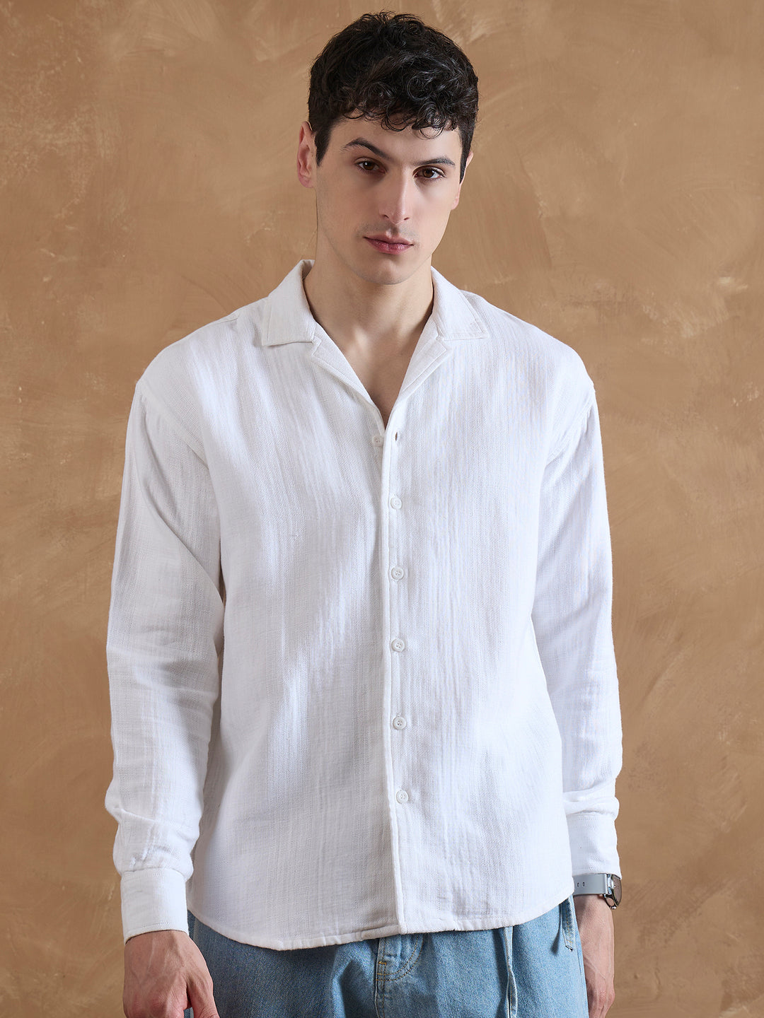 White: Muslin Double Gauze Shirt