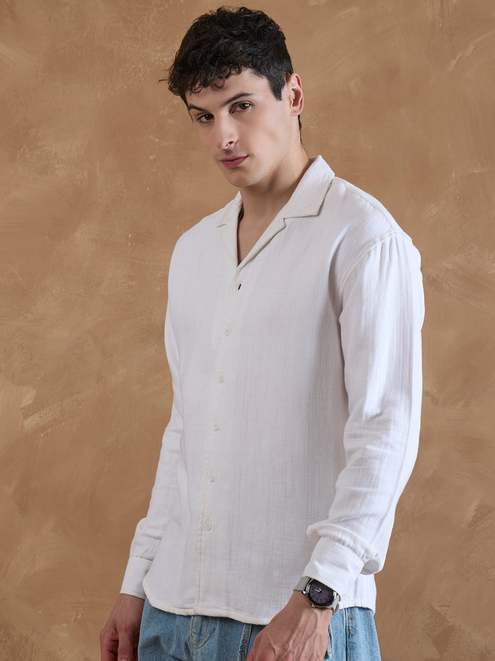 White: Muslin Double Gauze Shirt