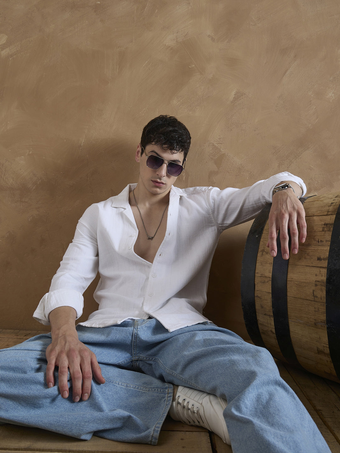 White: Muslin Double Gauze Shirt