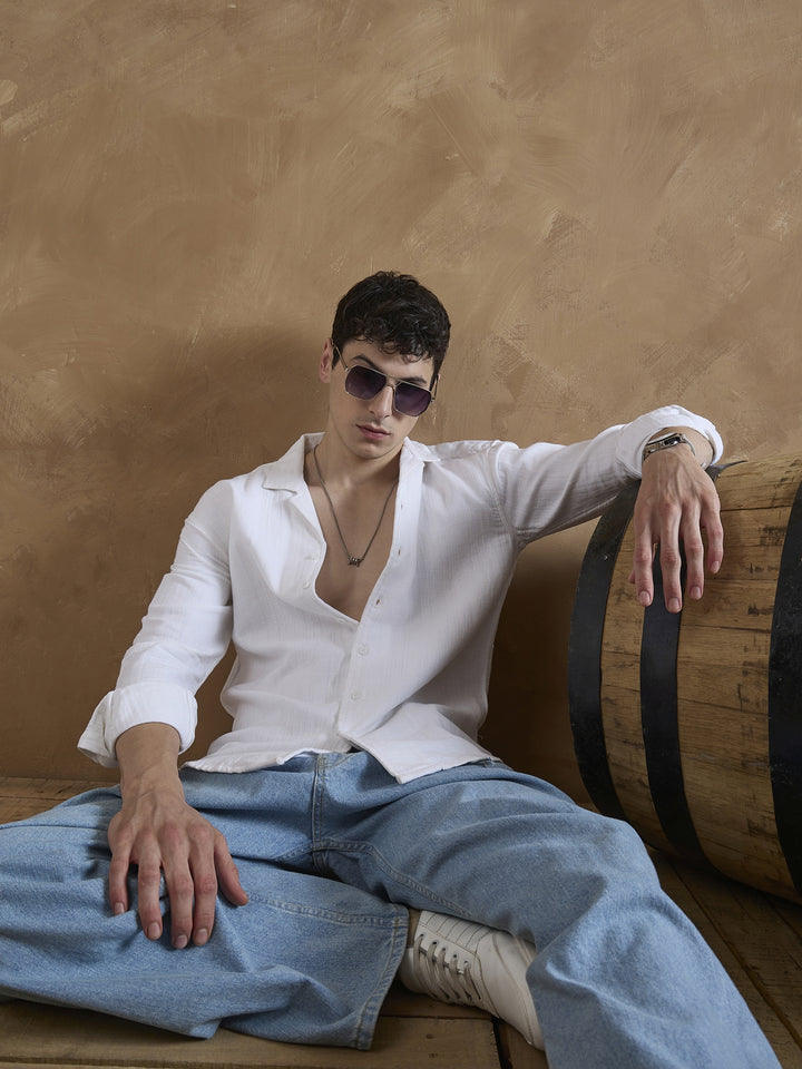 White: Muslin Double Gauze Shirt