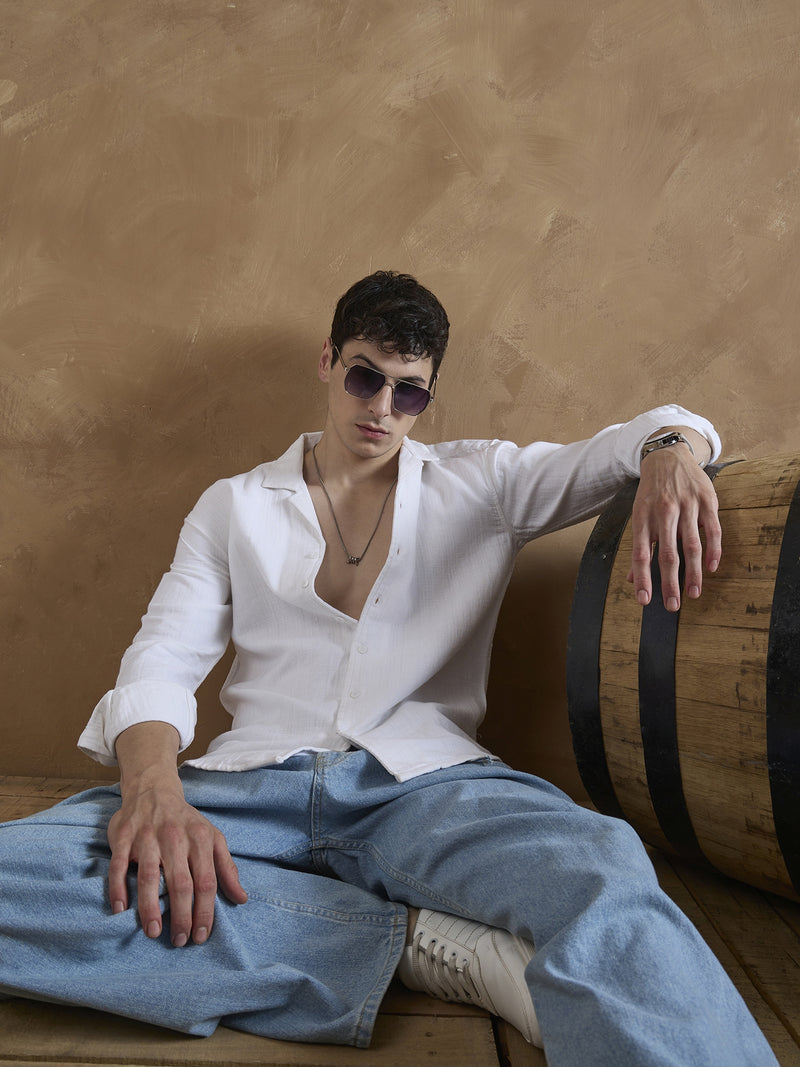 White: Muslin Double Gauze Shirt