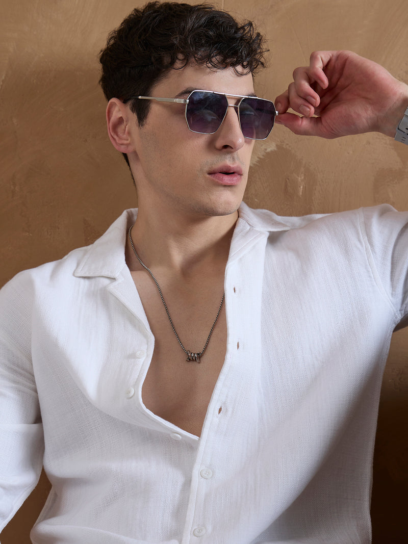 White: Muslin Double Gauze Shirt