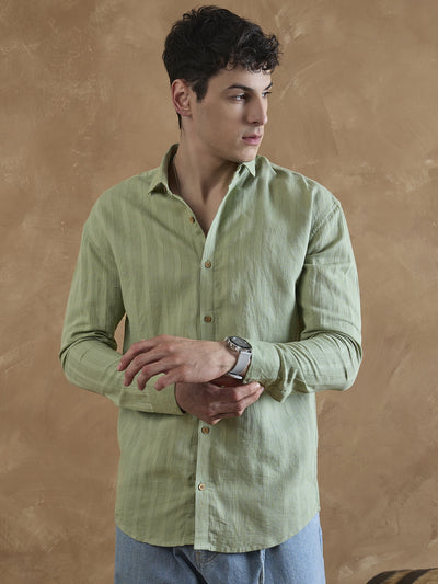 Green: Self Design Shirt