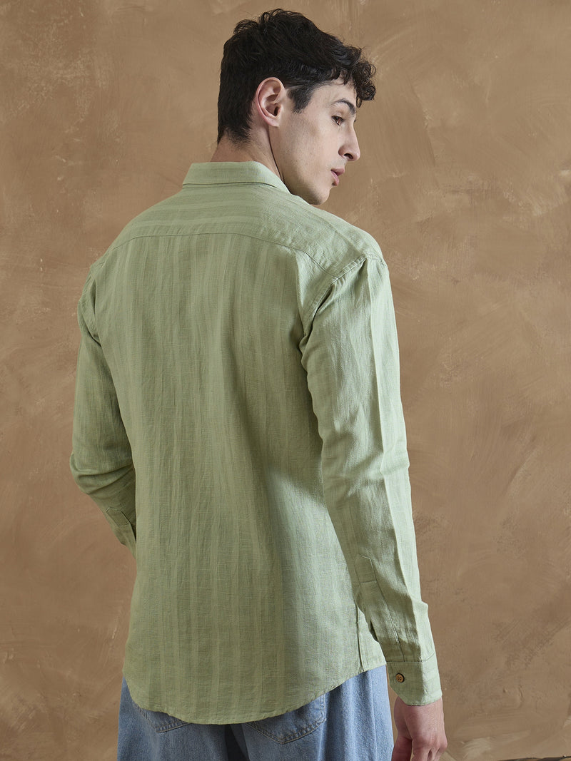 Green: Self Design Shirt