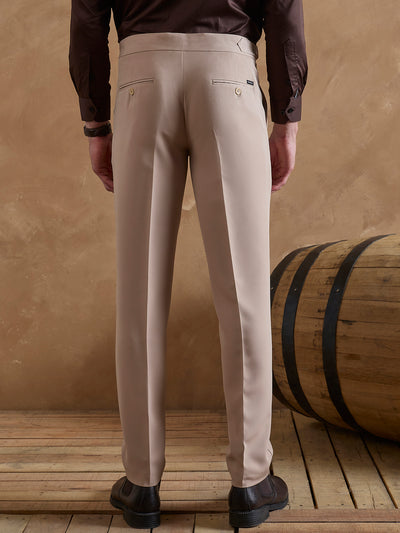 Beige: Adjustable Fastening Gurkha Trouser