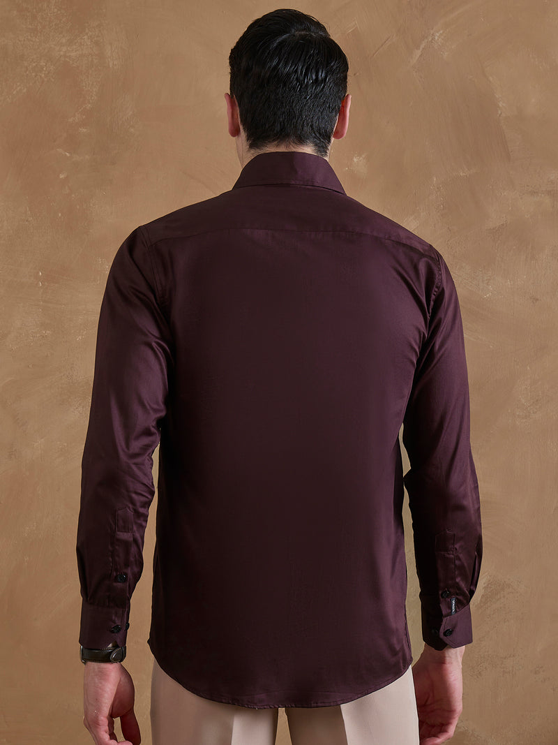 Maroon: Cooper Collar Shirt