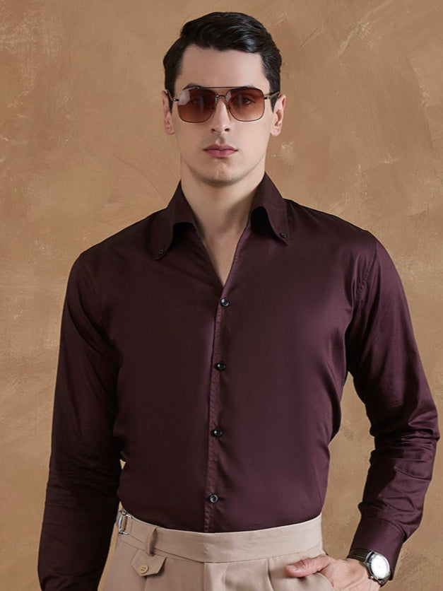 Maroon: Cooper Collar Shirt