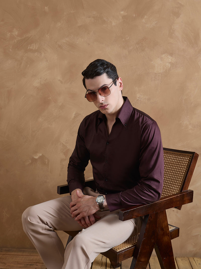 Maroon: Cooper Collar Shirt