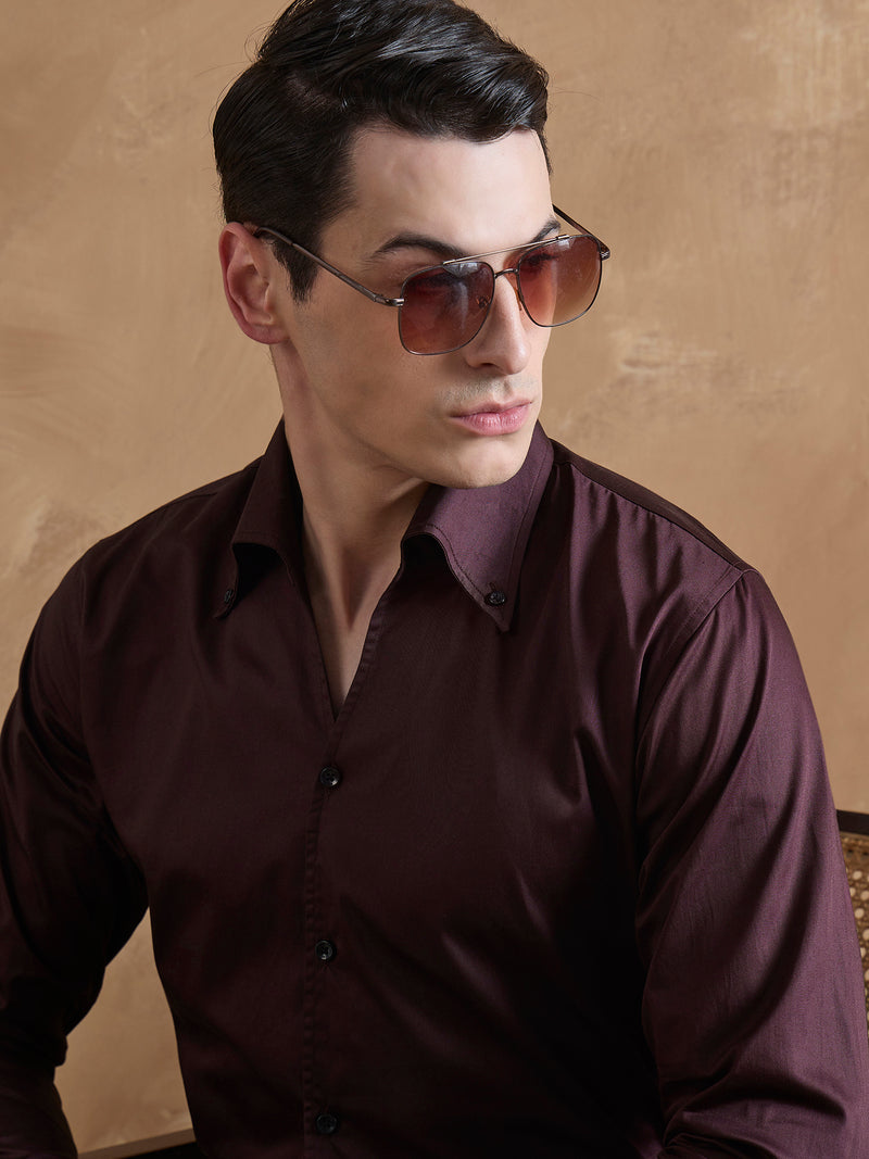 Maroon: Cooper Collar Shirt